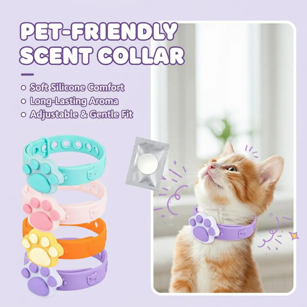 Adjustable Waterproof Pet Collar with Essential Oil Pad | Cat & Dog Pet Collar QXL