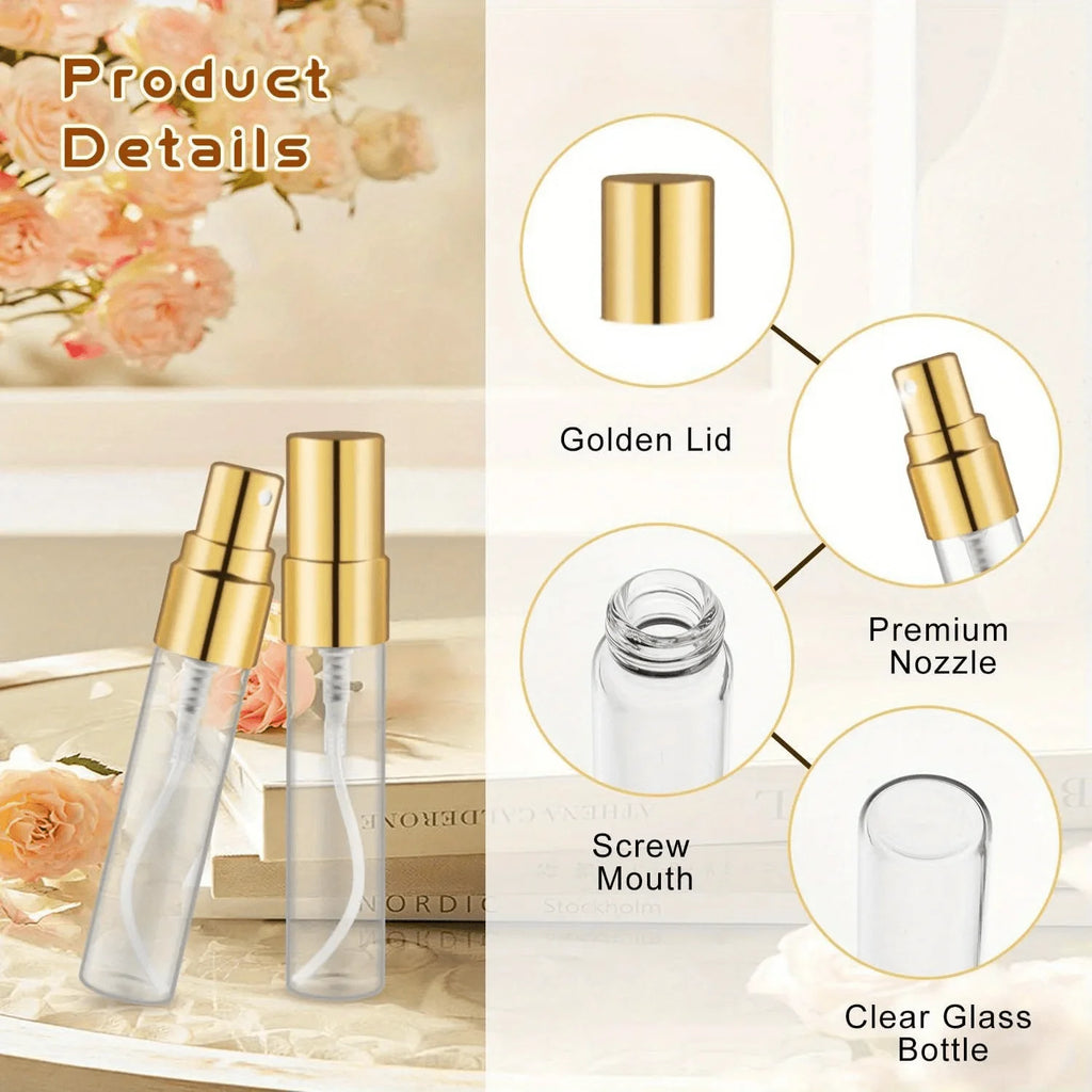 20-Pack Refillable Mini Glass Perfume Spray Bottles – 0.17oz Perfume Spray Bottle QXL