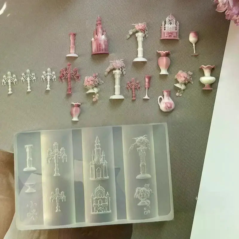 3D Silicone Nail Art Mold – Flower Bow Butterfly Designs Silicone Nail Mold QXL