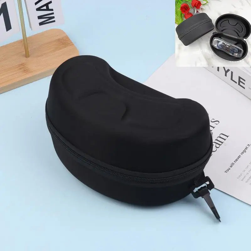 Hard EVA Ski Goggles Case with Carabiner | Snowboard Eyewear Goggle Carrying Case QXL