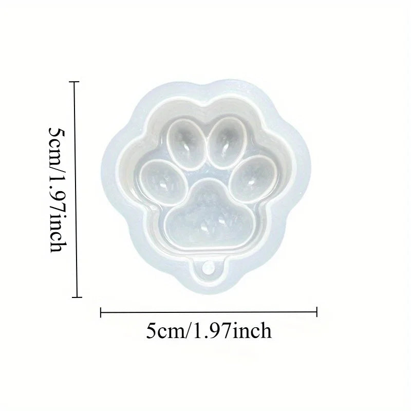 6-Pc Cat Paw Quicksand Resin Shaker Silicone Mold Set DIY Resin Silicone Mold QXL