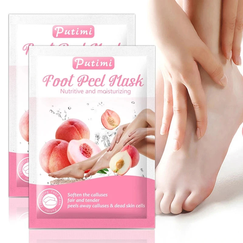 6-Pack Exfoliating Foot Peel Mask | Dead Skin Remover Spa Socks Foot Peel Mask QXL