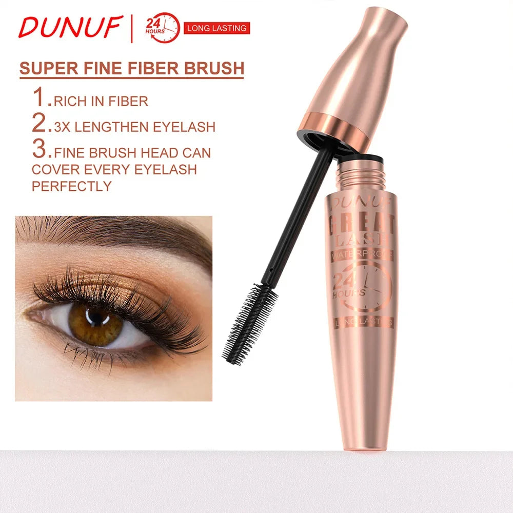 DUNUF 24H Waterproof Mascara | Volumizing & Lengthening Waterproof Mascara QXL