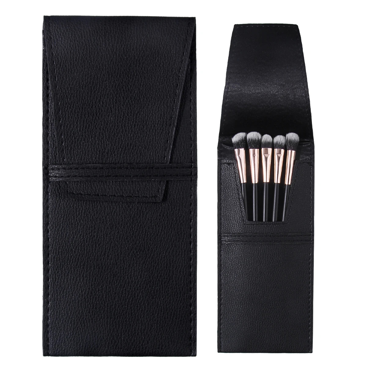 KOSSHOW 6-Piece Eyeshadow Brush Set | Wood Handle & Storage Bag Eye Makeup Brush Set QXL