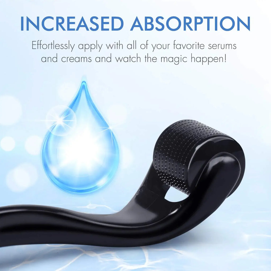 540-Needle Derma Roller for Face, Skin & Beard | 0.2–0.3mm Derma Roller Tool QXL