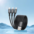 3-in-1 USB-A to USB-C Cable 100W 6A Fast Charging & Data Sync USB-C Charging Cable QXL black 0.2m