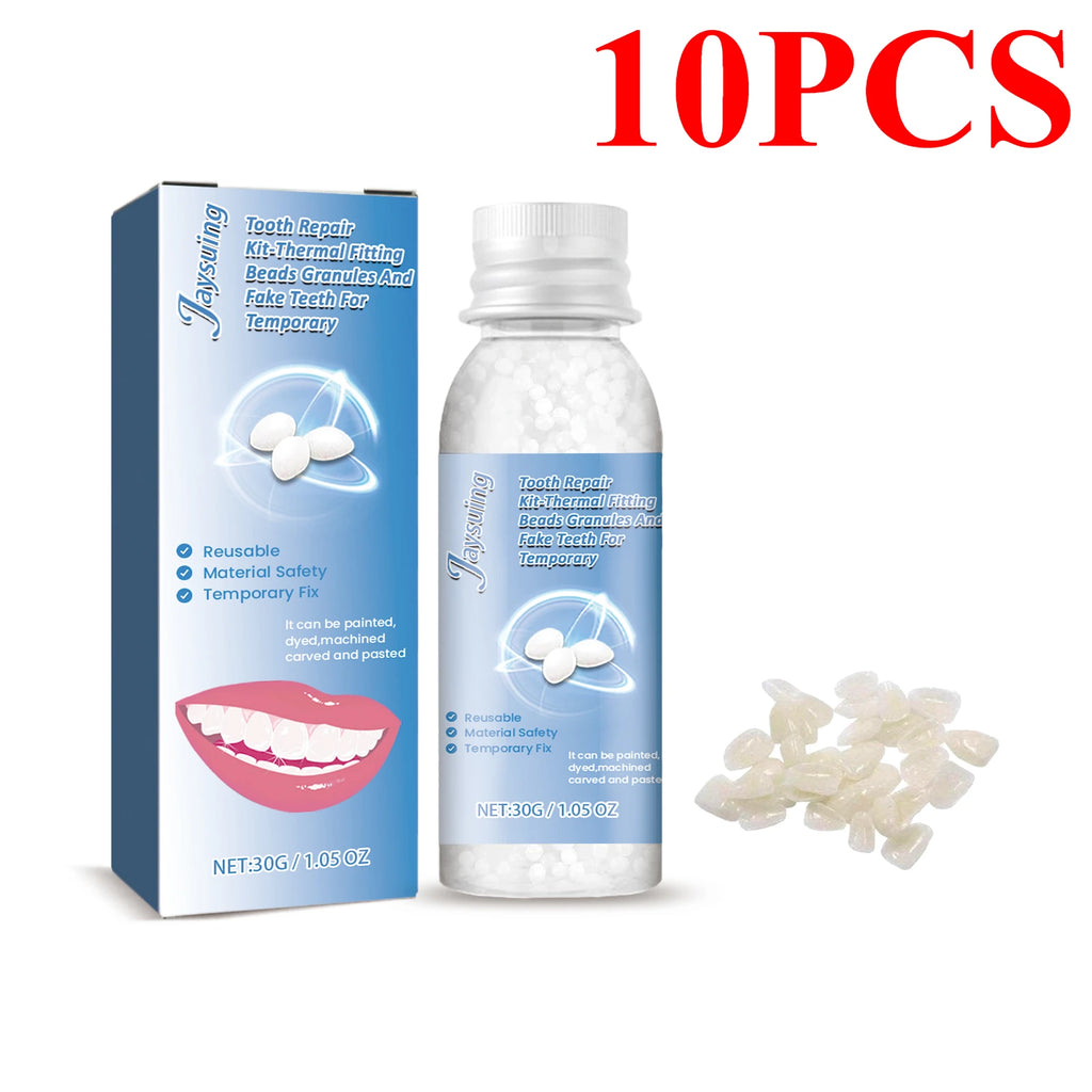 30g Moldable Temporary Tooth Repair Kit | Solid Gel Adhesive Tooth Repair Gel QXL 10PCS