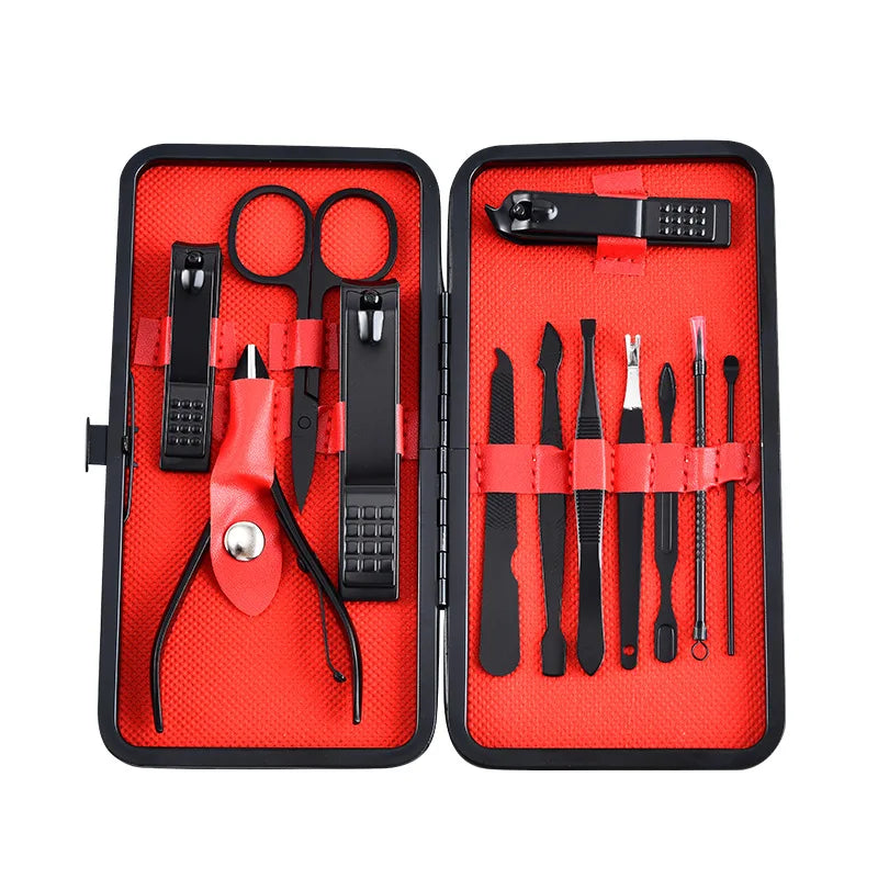 10-Pc Stainless Steel Nail Clipper Manicure & Pedicure Set Manicure Pedicure Set QXL