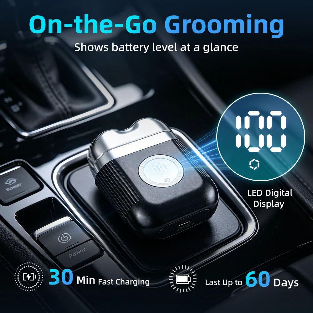 AFDEAL Mini Electric Foil Shaver for Men | Wet/Dry Razor Electric Foil Shaver QXL