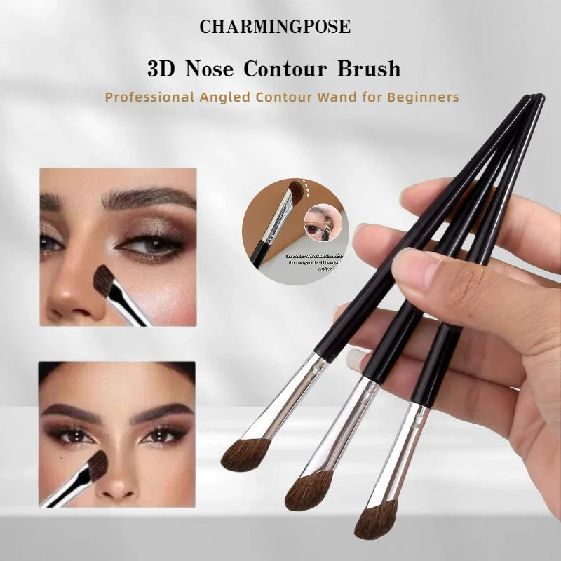 3D Nose Contour & Highlighter Brush | Dual-Ended Korean Style Contour Makeup Brush QXL