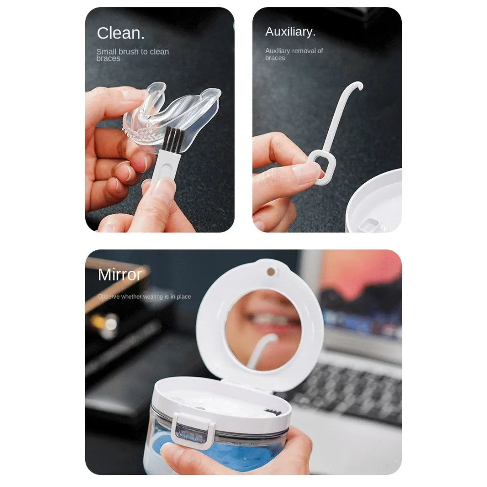 PP Retainer & Mouth Guard Storage Case | Portable Dental Box Dental Retainer Case QXL