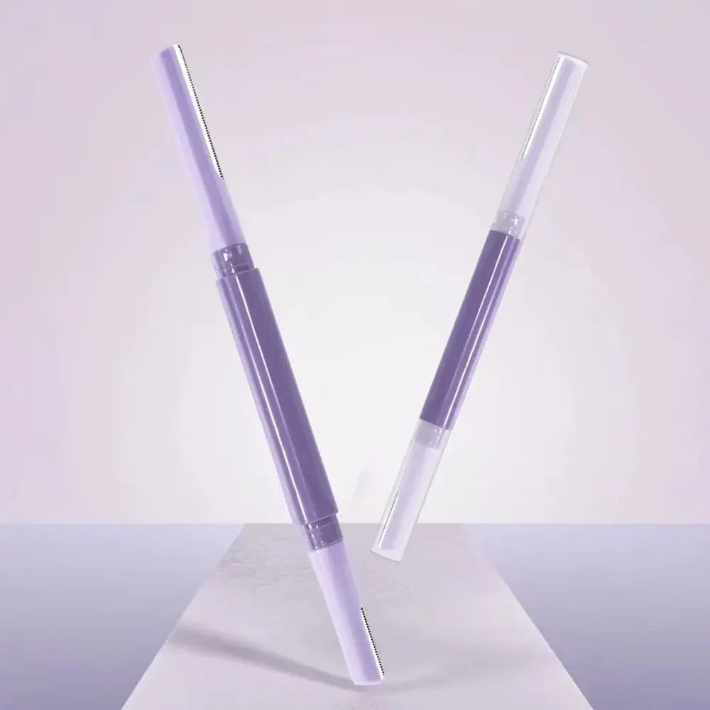 Double-Headed Eyebrow Razor Trimmer with Protective Net Eyebrow Razor Trimmer QXL