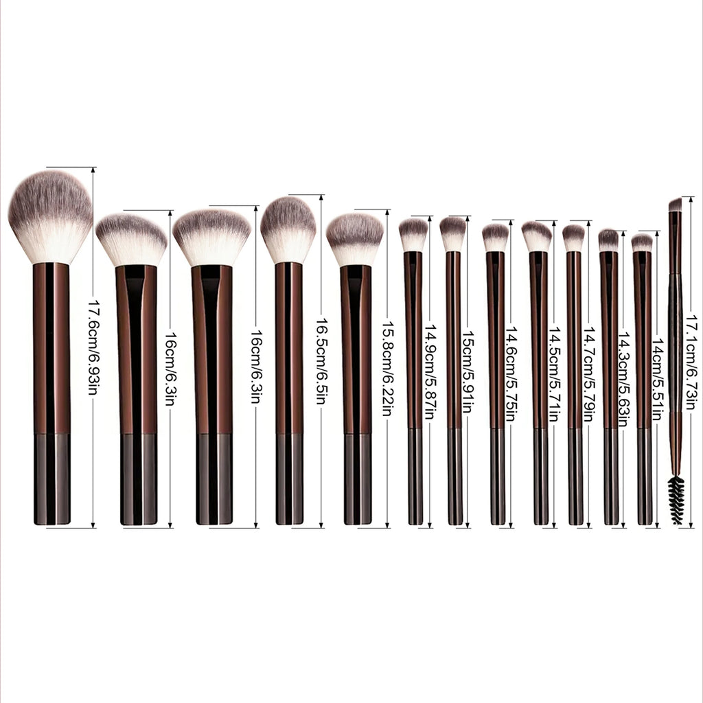 13-Piece Makeup Brush Set | Foundation, Blush & Kabuki Makeup Brush Set QXL