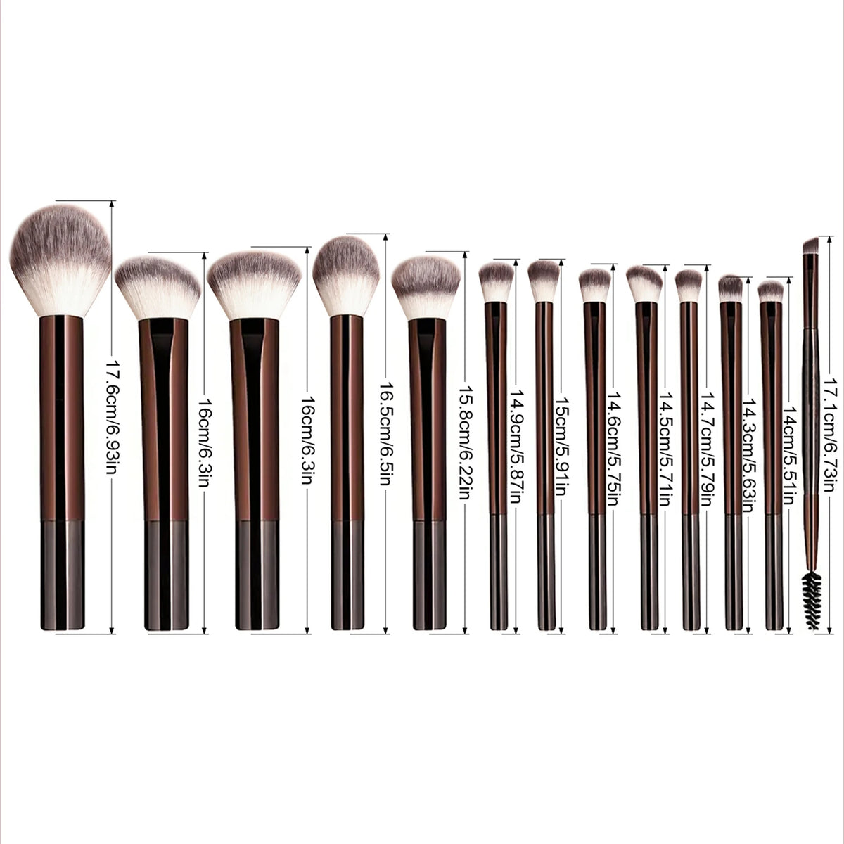 13-Piece Makeup Brush Set | Foundation, Blush & Kabuki Makeup Brush Set QXL