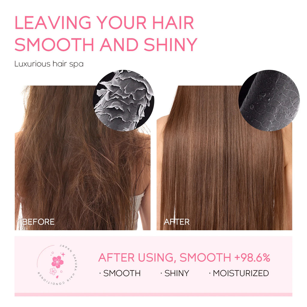 LAIKOU Sakura Shampoo & Conditioner – Cherry Blossom 200ml Shampoo & Conditioner QXL
