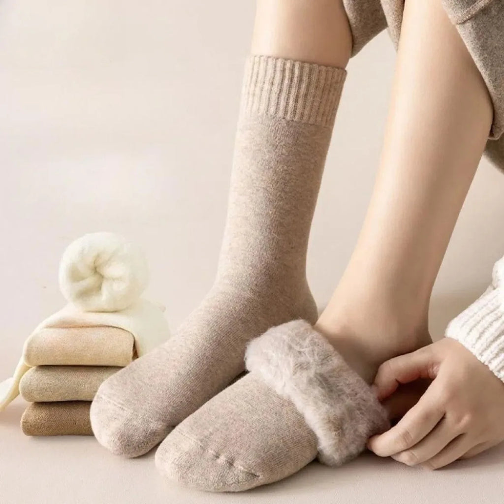 Women's Extra Thick Thermal Winter Crew Boot Socks | 1 Pair Thermal Winter Socks QXL