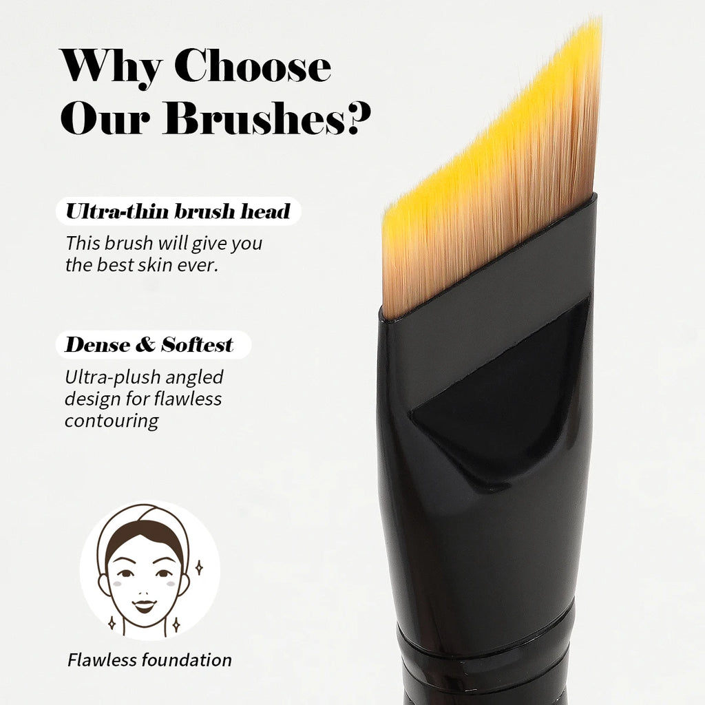 MAANGE Curved Foundation Brush – Soft Synthetic Concealer Tool Foundation Makeup Brush QXL