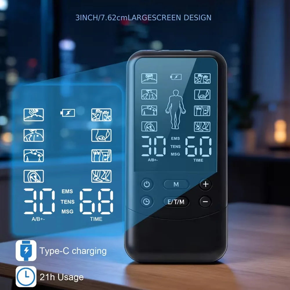 Dual Channel EMS & TENS Muscle Stimulator | Portable Device Muscle Stimulator QXL