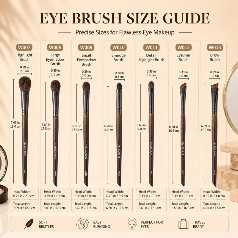 13-Pc Wooden Handle Makeup Brush Set with Storage Pouch Makeup Brush Set QXL