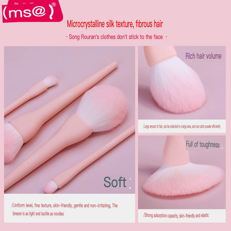 8-Piece Candy-Colored Makeup Brush Set | Beginner Eye Brushes Makeup Brush Set QXL