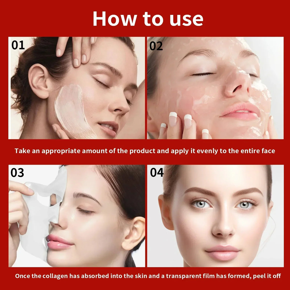 Collagen Wrapping Peel-Off Face Mask 670,000ppm | Glass Skin Collagen Peel-Off Mask QXL