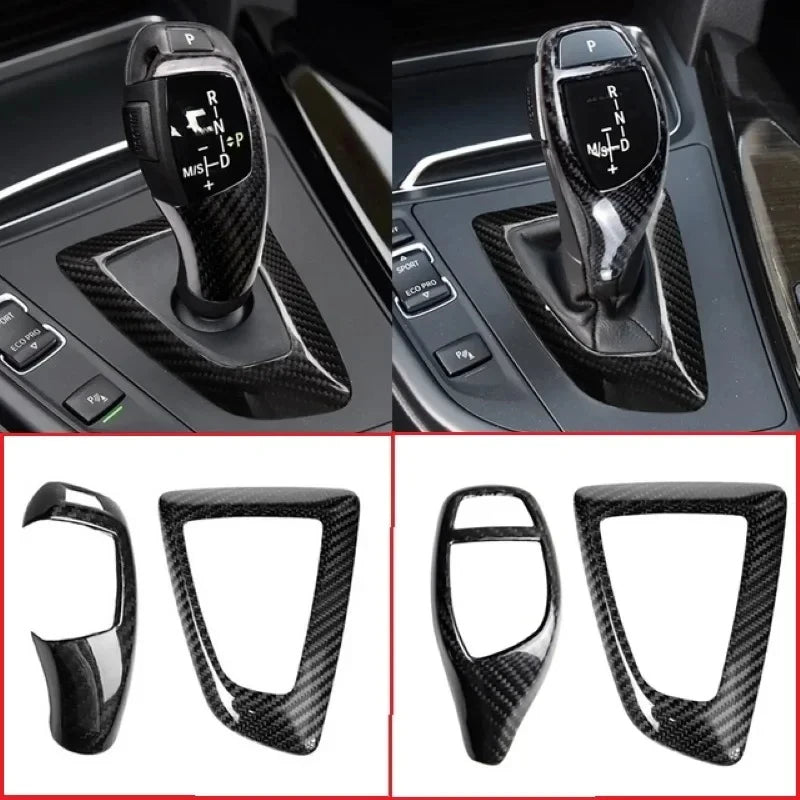 Carbon Fiber Gear Shift Knob Cover Trim for BMW F-Series LHD Car Interior Trim QXL