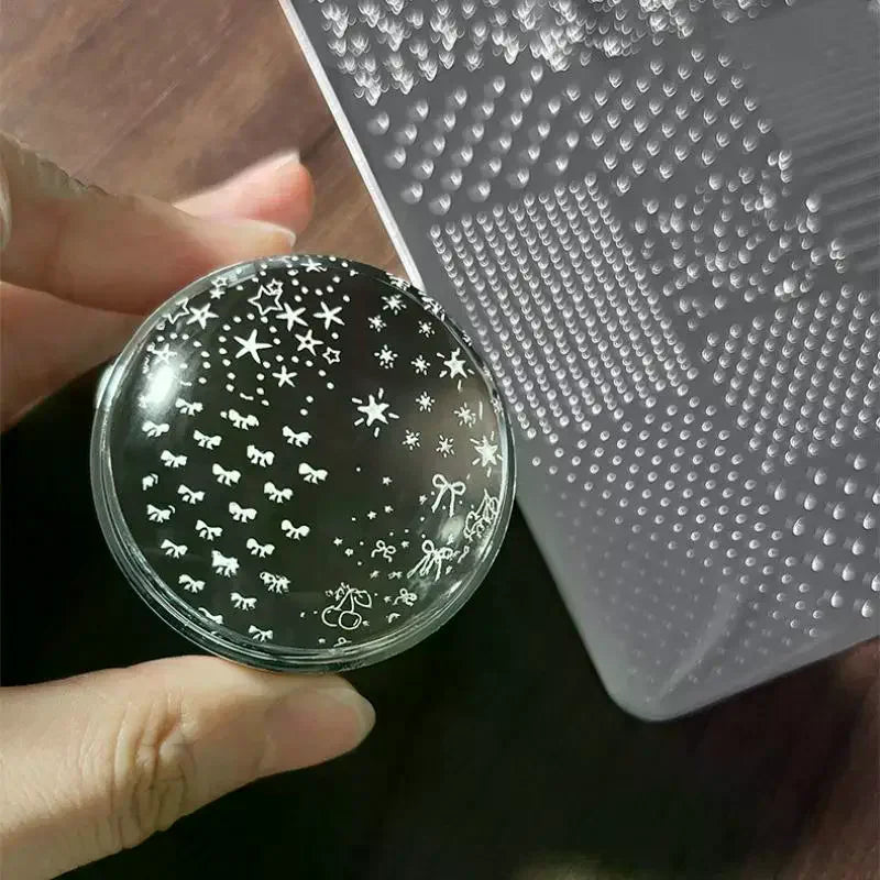 Stainless Steel Nail Stamping Plate – Stars, Dots & Stripes Nail Stamping Plate QXL