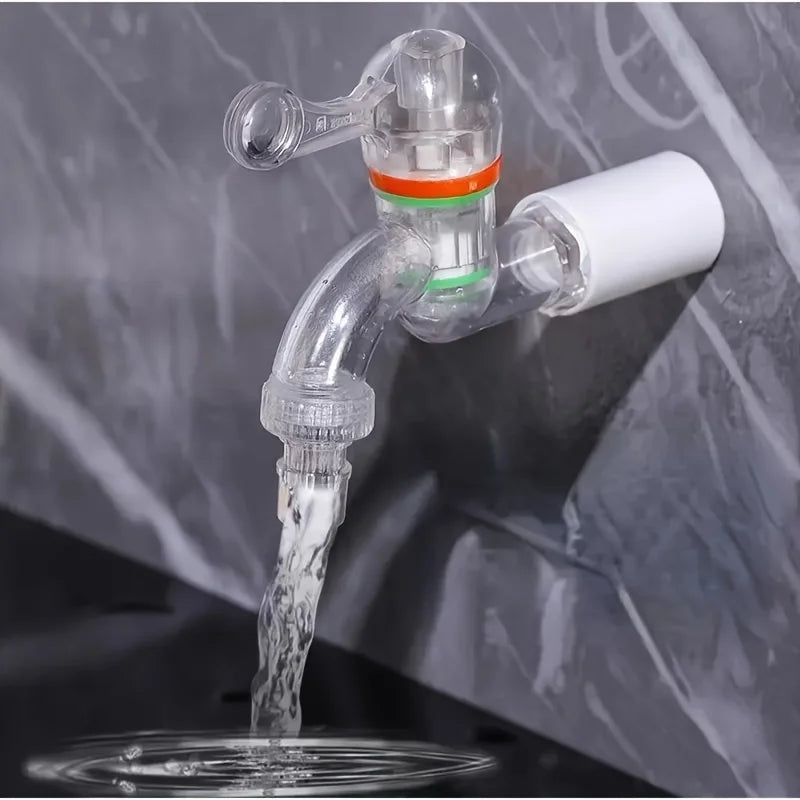 Modern Transparent Plastic Faucet | Freeze-Resistant Tap 9.98cm Plastic Household Faucet QXL