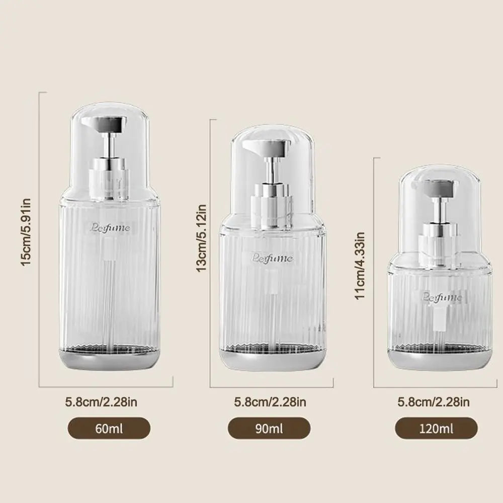 Refillable Pump Bottle 60/90/120ml – Lotion, Soap & Shampoo Refillable Pump Bottle QXL