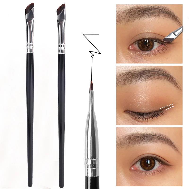 Ultra-Thin Sickle Eyeliner Brush | Oblique Angle Liner Tool Eyeliner Makeup Brush QXL