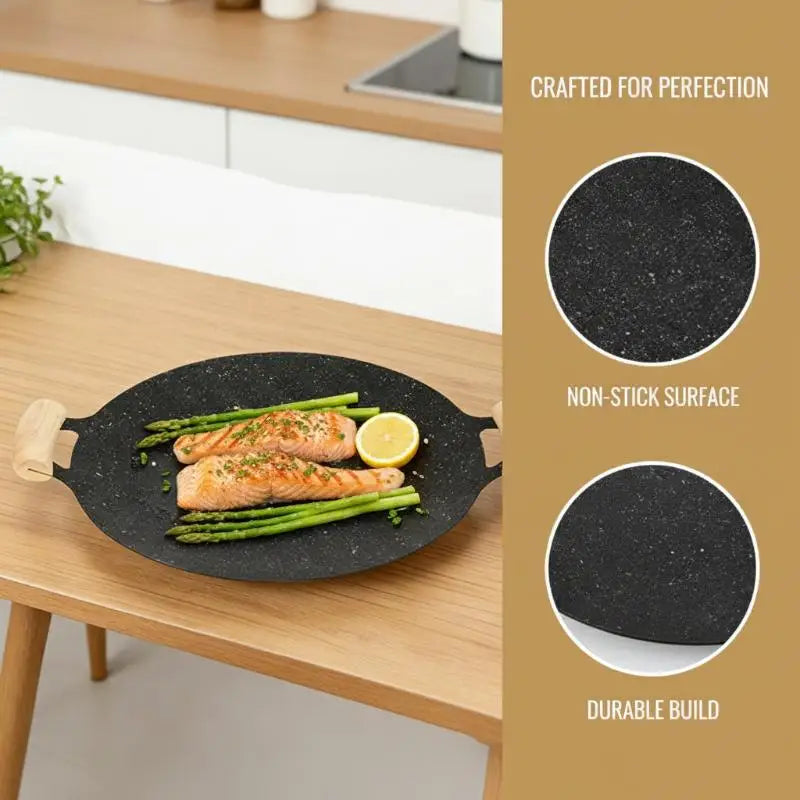 Korean Maifan Stone BBQ Grill Pan | Non-Stick 28–38cm BBQ Grill Pan QXL