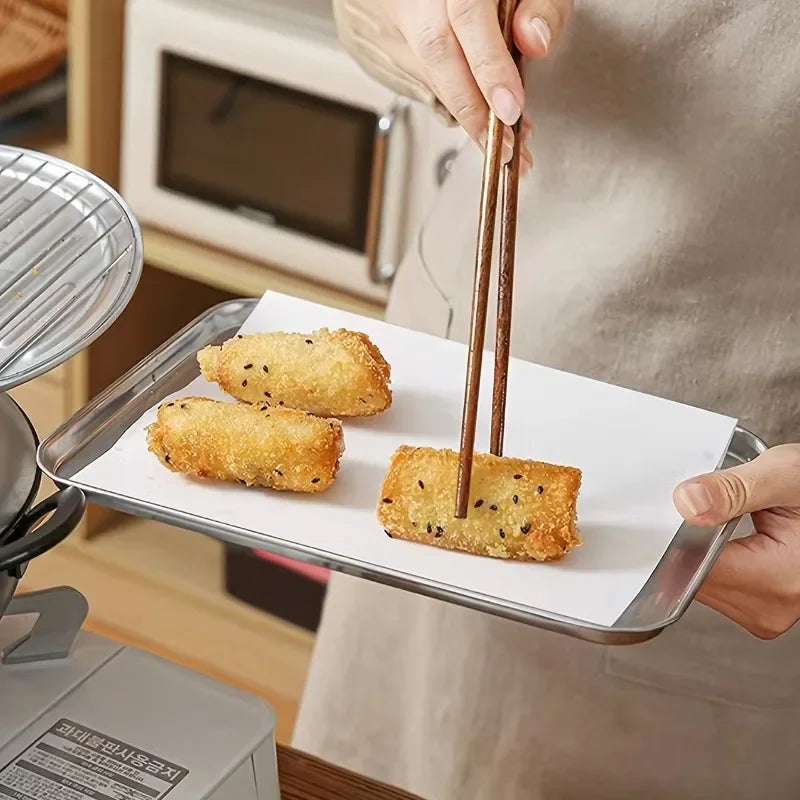 304 Stainless Steel Rectangular Steamer Tray | Baking Pan Steamer Baking Tray QXL