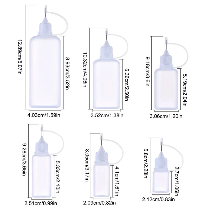 Needle Tip Squeeze Bottles 5–100ml | Glue & Oil Applicator Needle Tip Applicator Bottle QXL