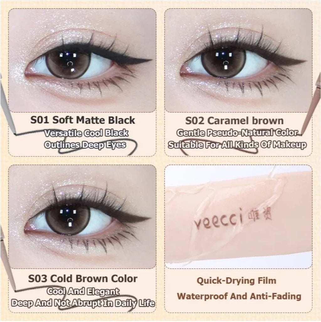 VEECCI Double-Ended Waterproof Eyeliner & Eyebrow Pencil Eyeliner Pencil QXL