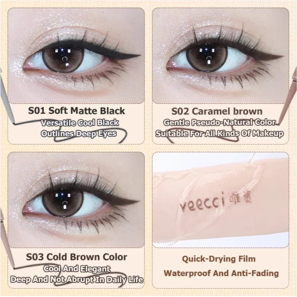 VEECCI Double-Ended Waterproof Eyeliner & Eyebrow Pencil Eyeliner Pencil QXL