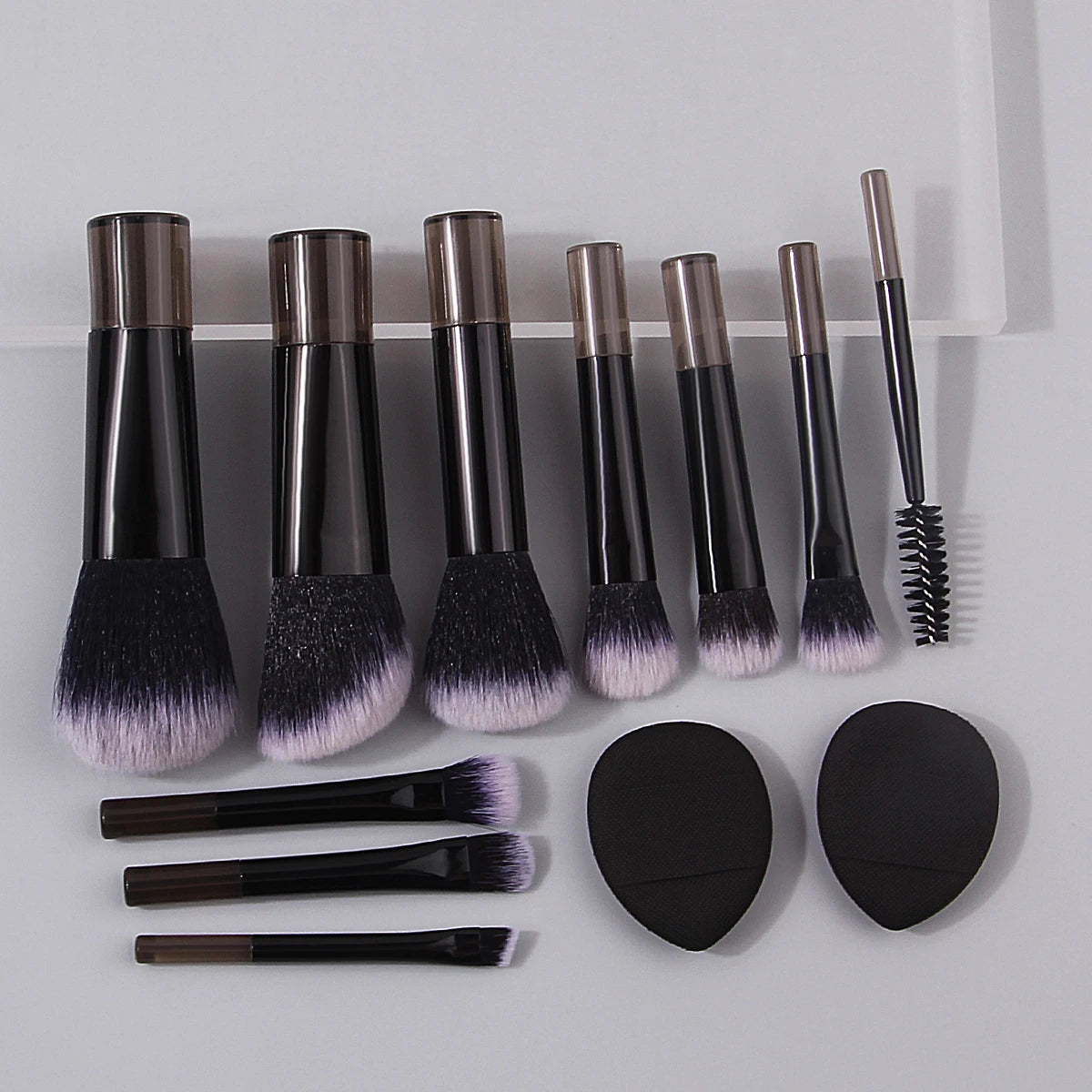 12-Piece Mini Travel Makeup Brush Set – Eyeshadow & Puff Kit Travel Makeup Brush Set QXL