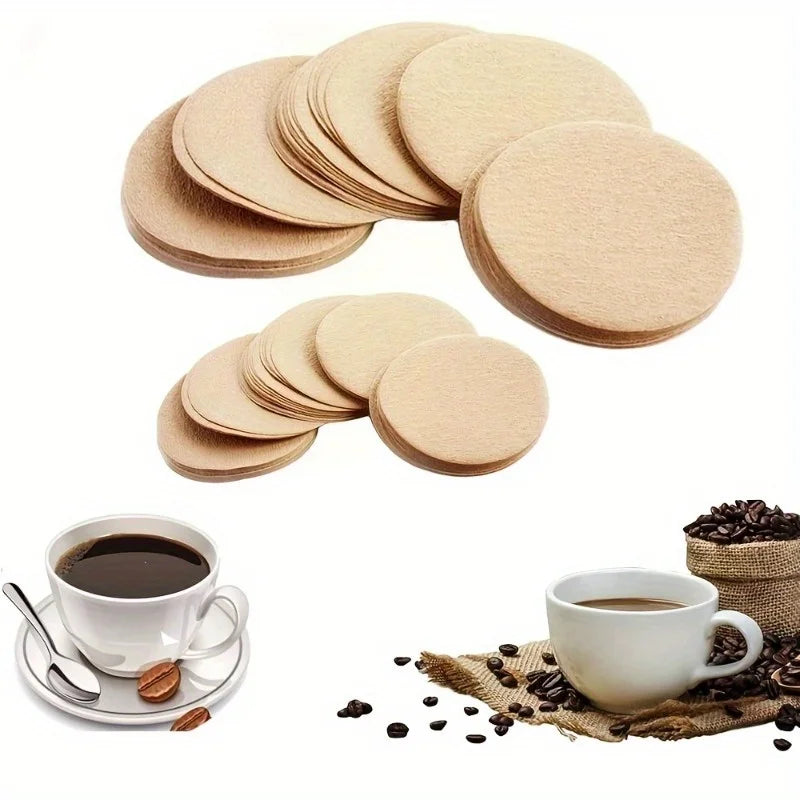 Unbleached Round Coffee Filters for Moka Pot & Espresso Coffee Paper Filters QXL