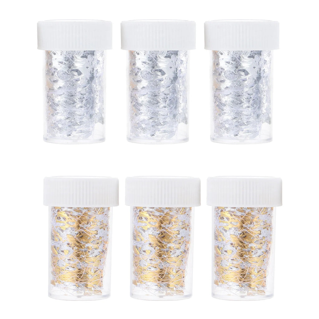 6-Pack Gold Foil Mesh Nail Art Decorations | DIY Manicure Set Nail Art Decoration QXL