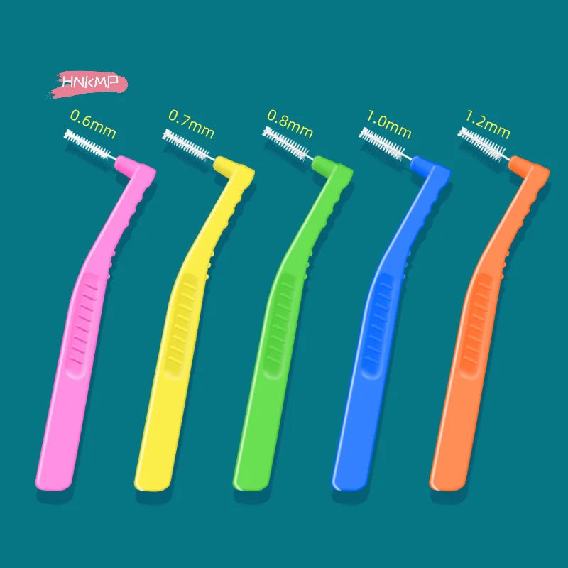 20-Pack L-Shaped Angled Interdental Brushes for Braces Interdental Brush QXL