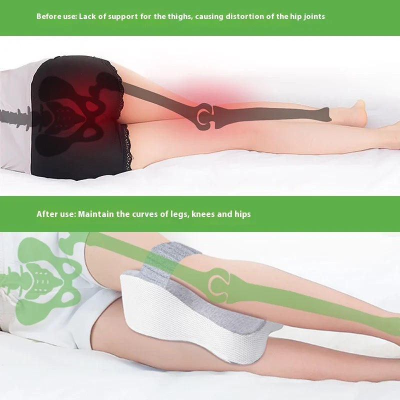 Memory Foam Knee Leg Pillow | Adjustable Strap Side Sleeper Knee Leg Pillow QXL