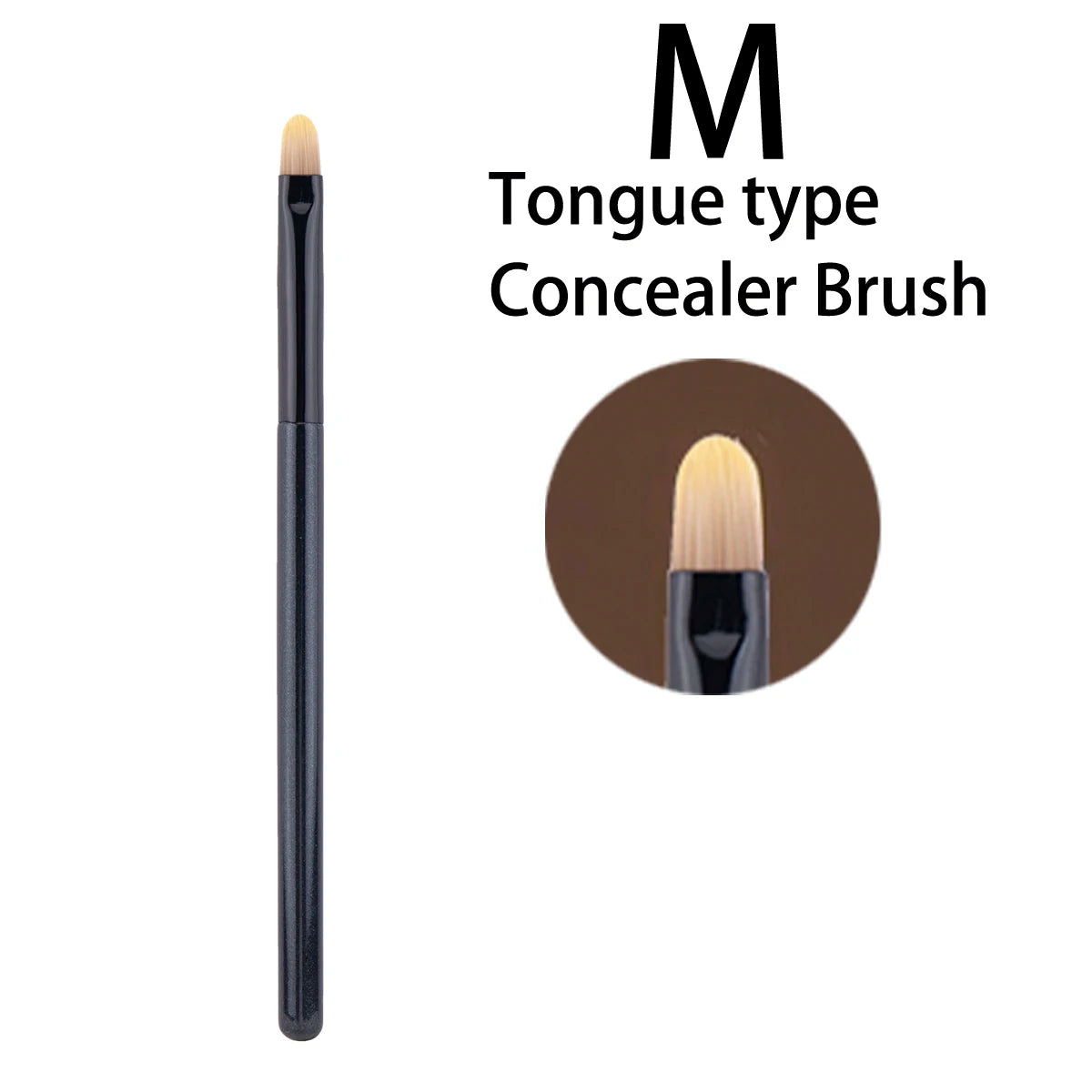 Ultra Thin Flat Round Tongue Foundation & Concealer Brush Foundation Makeup Brush QXL
