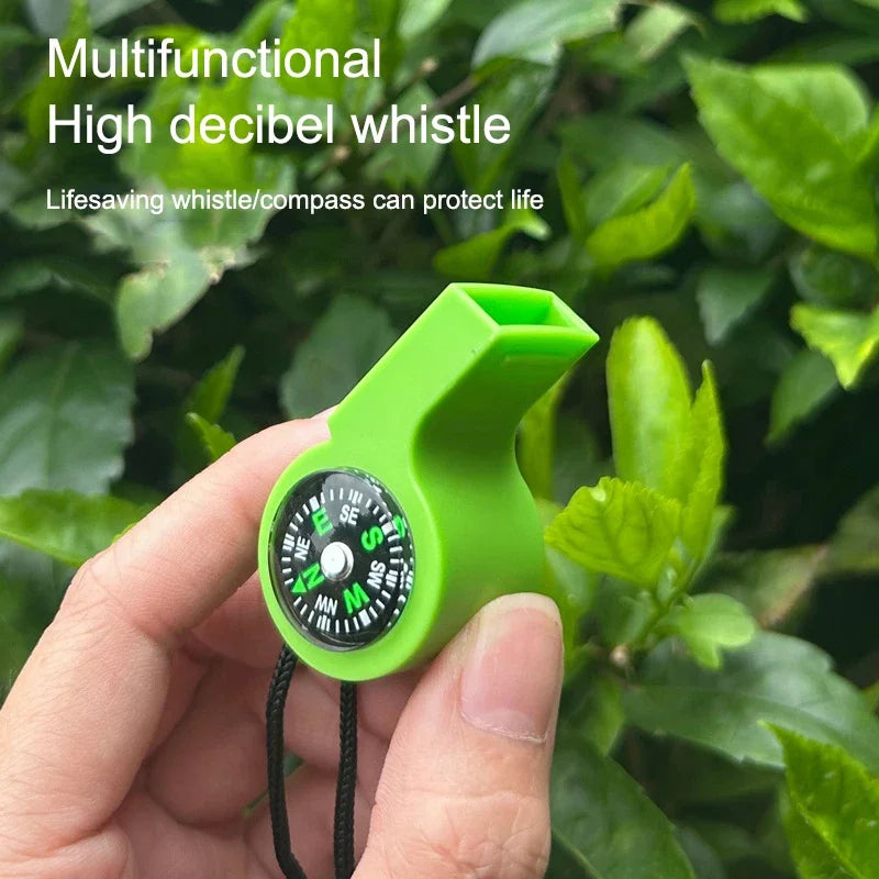 2-in-1 Survival Whistle & Compass | Camping Hiking Tool Survival Whistle Compass QXL