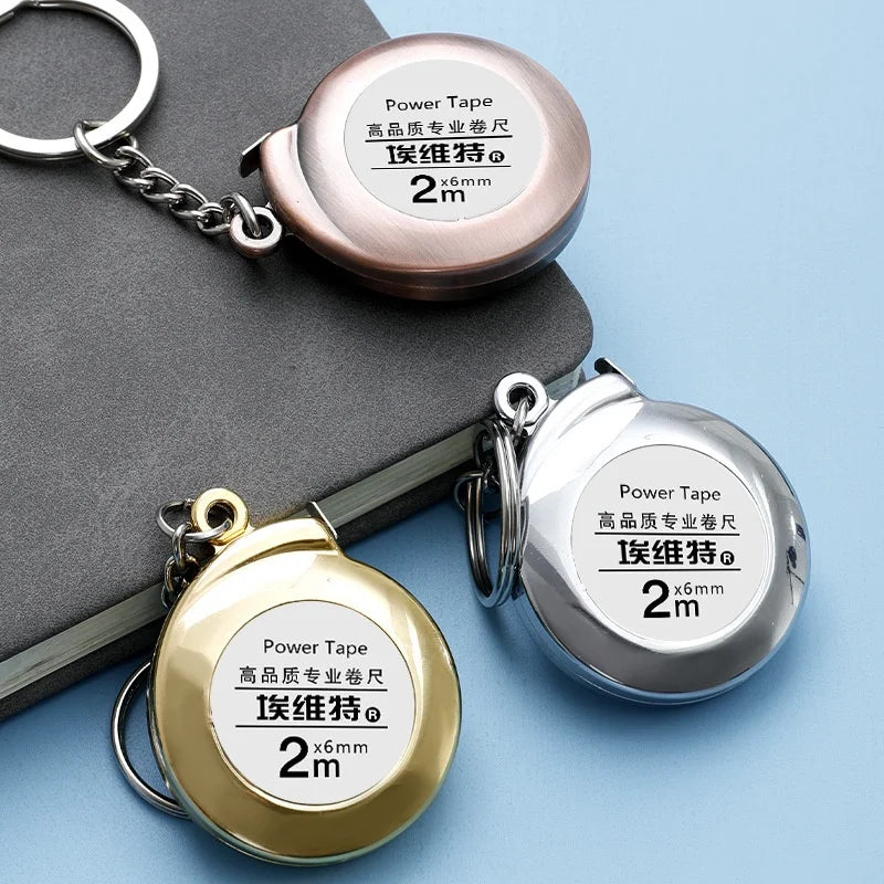 Mini Keychain Tape Measure 2M | Portable Stainless Steel Keychain Tape Measure QXL