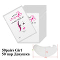 50-Pack Hydrogel Under Eye Pads for Eyelash Extensions Eyelash Extension Pads QXL 50pairs Girl