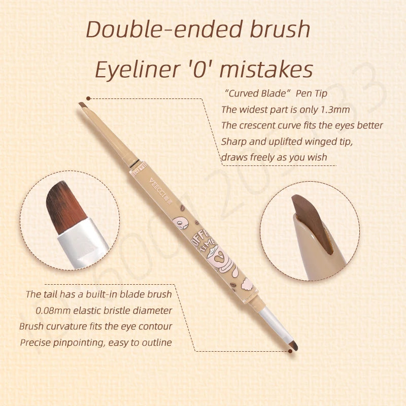 VEECCI Double-Ended Waterproof Eyeliner & Eyebrow Pencil Eyeliner Pencil QXL