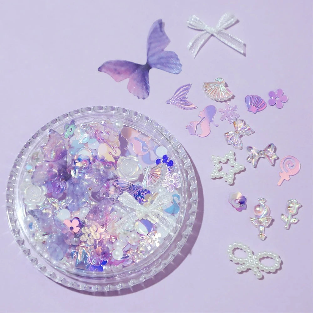 Butterfly Pearl Face Gem Stickers | DIY Bridal Diamond Eye Decor Face Gem Stickers QXL Style 6