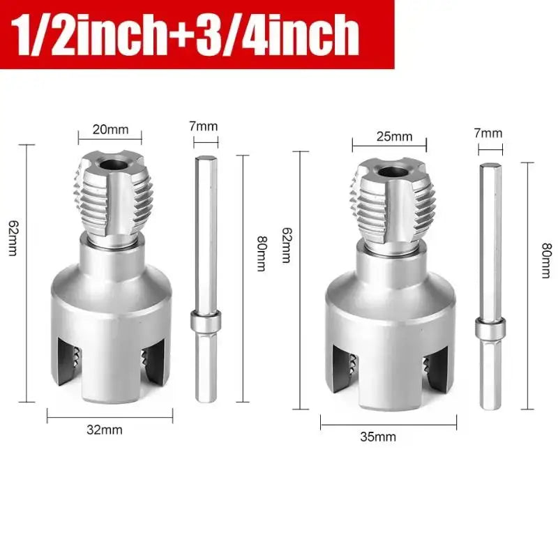 DN15/DN20 PVC Pipe Threader Kit – Internal & External Threading Pipe Threader Kit QXL 1SET