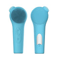 MOZHOU Electric Silicone Face Brush | Hot Compress & Vibration Facial Cleansing Brush QXL blue