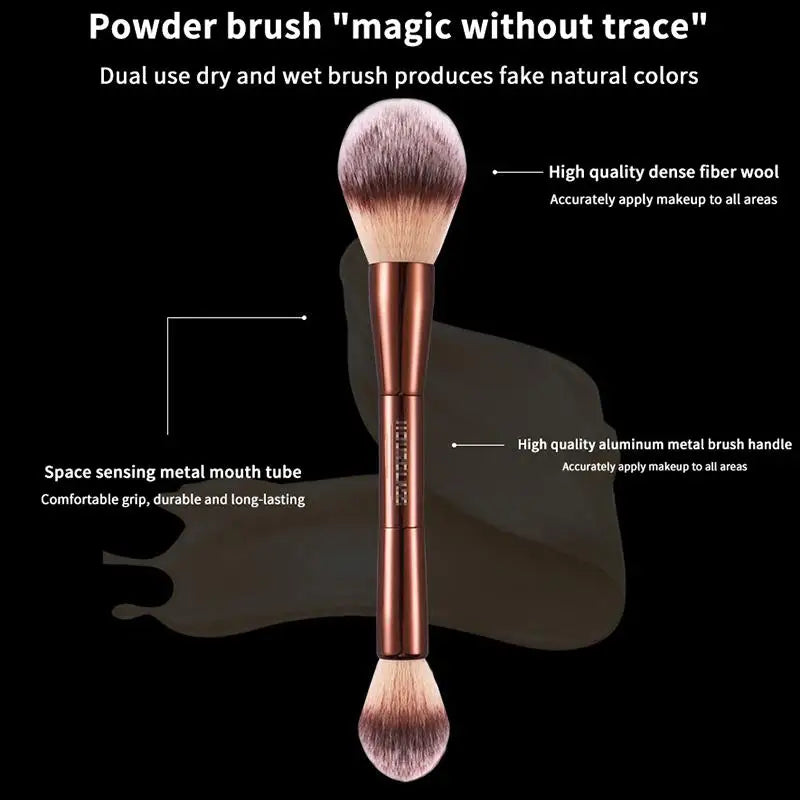 Double Round Head Powder Brush | Soft Fiber Face Brush Powder Face Brush QXL