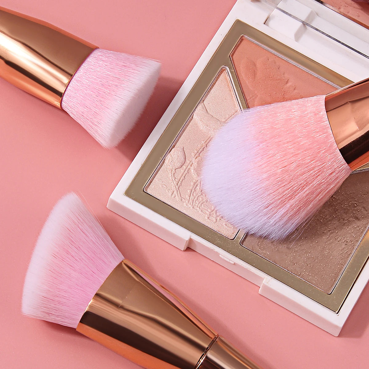 KOSSHOW Blush Brush | Rose Gold Handle, Contour & Blending Makeup Blush Brush QXL